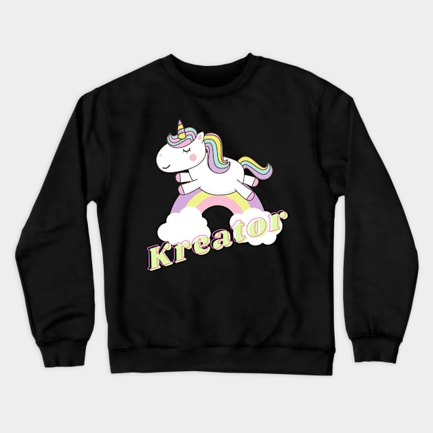 kreator ll unicorn Crewneck Sweatshirt by j and r